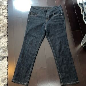 Jag Jeans High Rise Stretch Slim Fit Dark Blue Wash Denim Jeans size 12S  Cotton